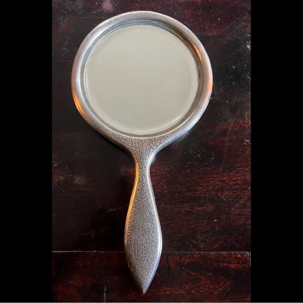 VINTAGE Elegant Silver Hand Mirror